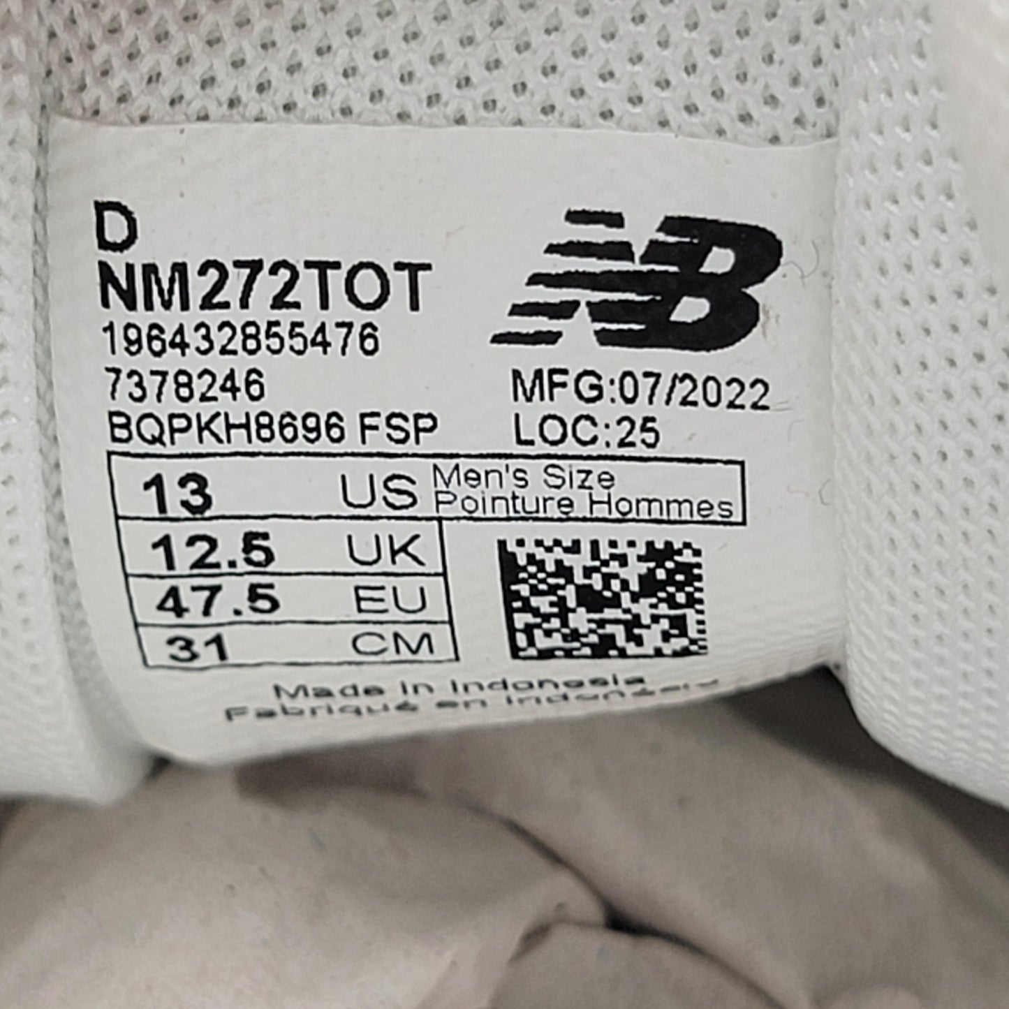 New Balance Numeric 272 'White Copper Sz 13 XL11990