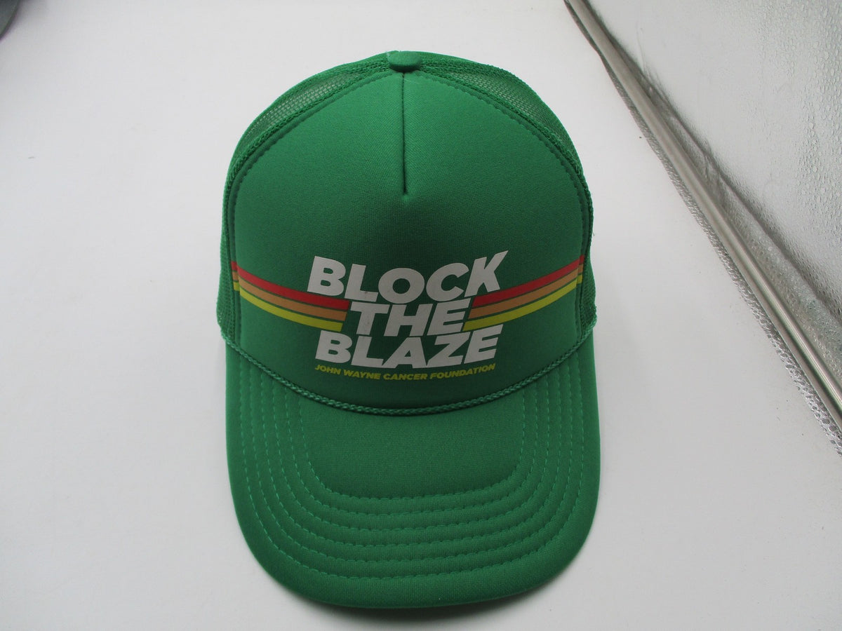 John Wayne Cancer Foundation Hat Cap Snap Back Mens OSFM Green Block The Blaze7