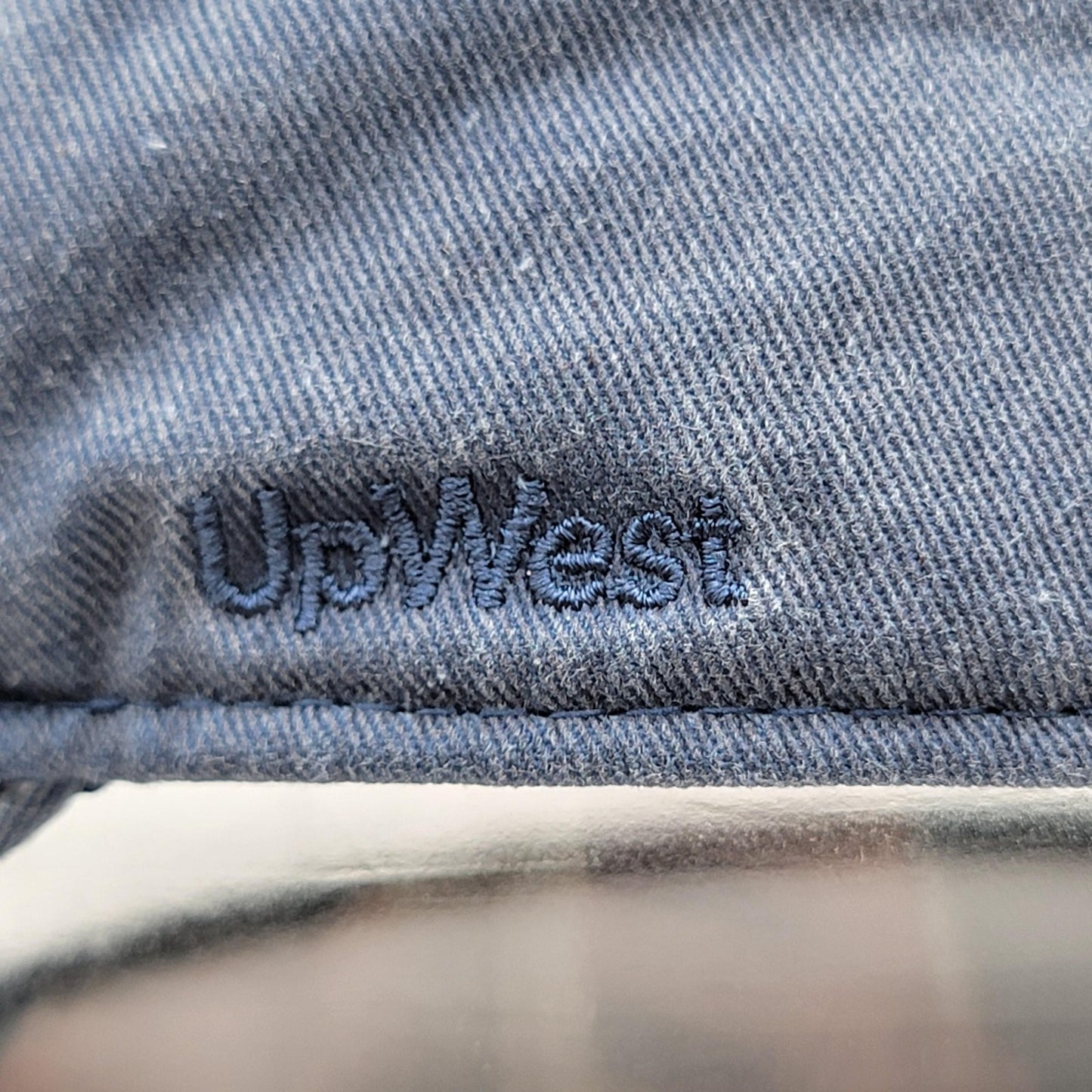 UpWest Hat Cap Strap Back Blue Denim Embroidered Mens One Size Casual Classic2