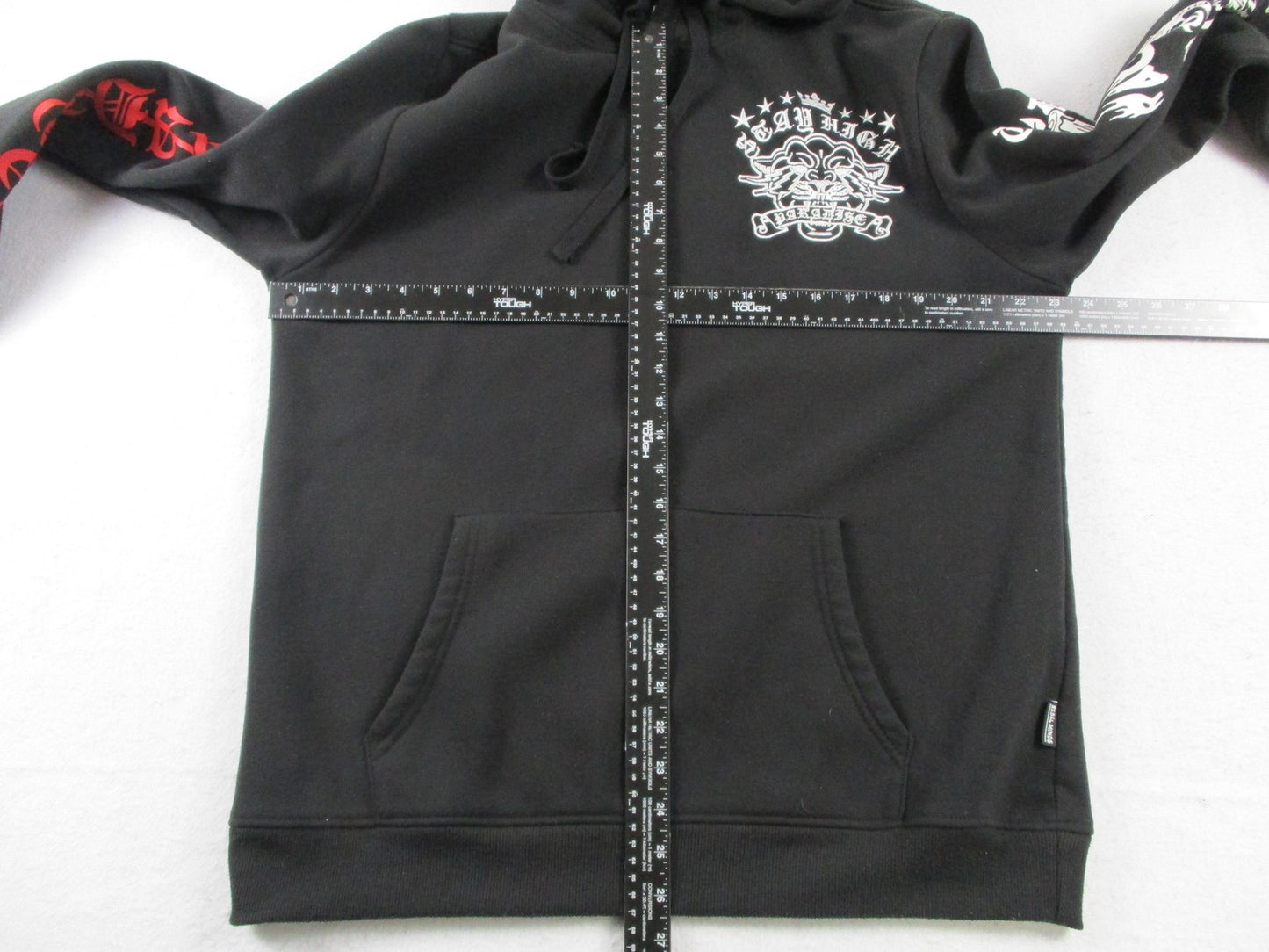 Rebel Minds Hoodie Mens XL Black Pullover Fleece Sweatshirt Stay High Paradise9