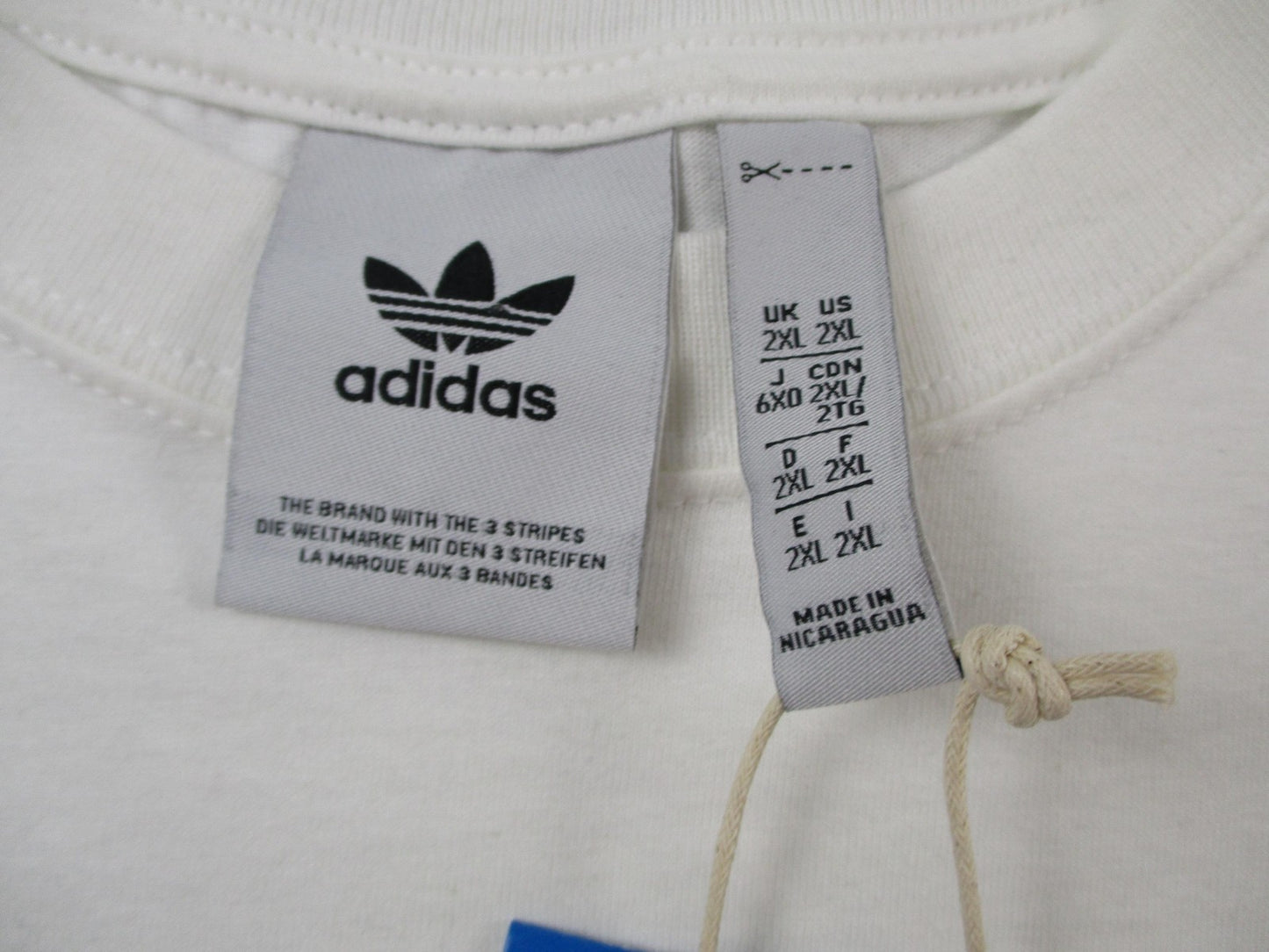 Adidas Sketch Trefoil Shirt Mens 2XL White Originals Graphic Streetwear 1360625