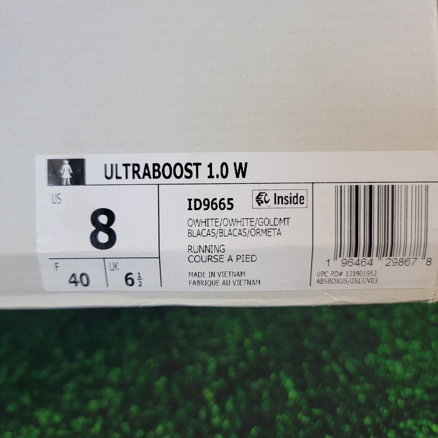 Adidas Wmns UltraBoost 1.0 'Off White Lilac' Sz 8 ID96656