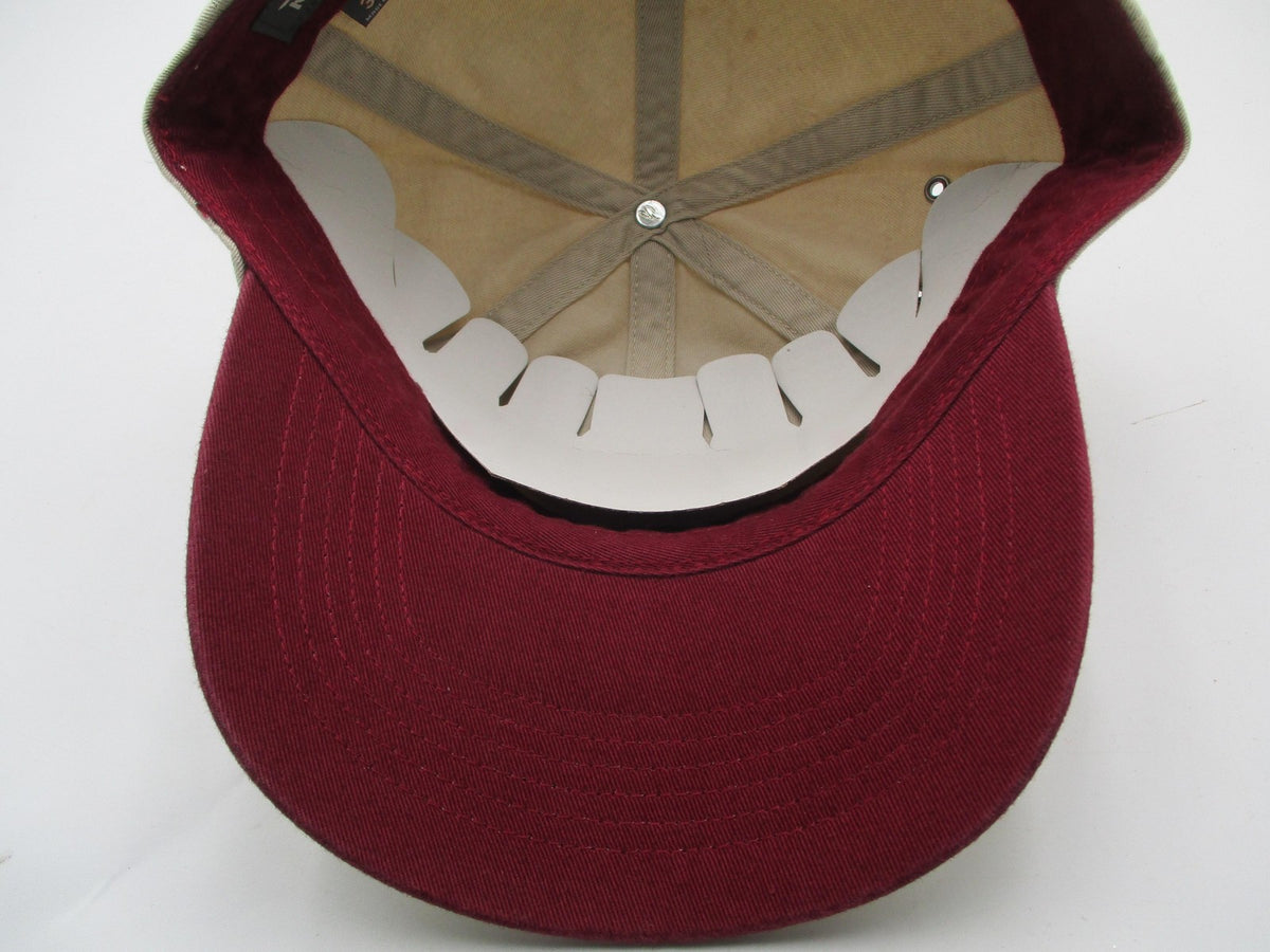Richardson Hat Cap Strap Back Mens One Size Beige Maroon Baseball Twill 3358
