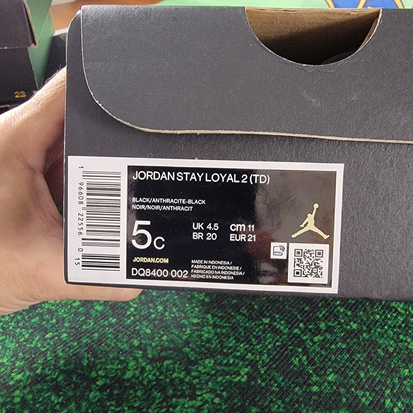 Nike Jordan Stay Loyal 2 TD Black Anthracite Toddler Shoes 5C With Box DQ84000026