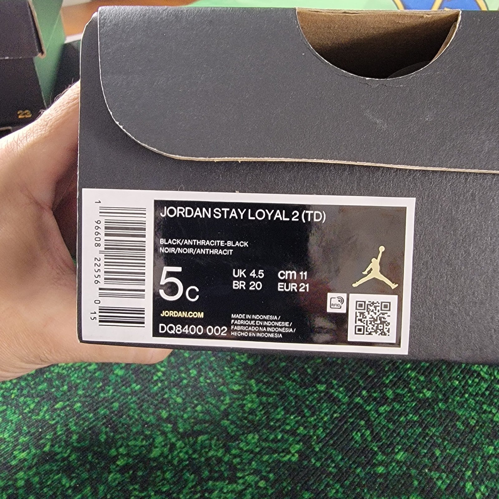 Nike Jordan Stay Loyal 2 TD Black Anthracite Toddler Shoes 5C With Box DQ84000026
