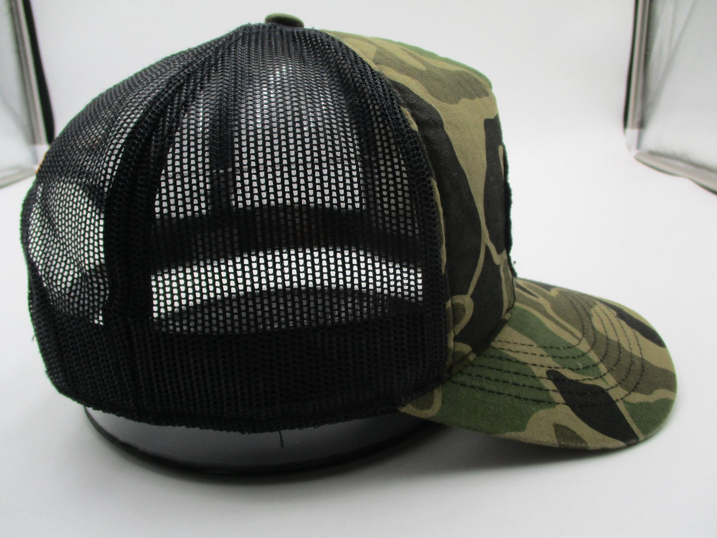 Bass Pro Shops Hat Cap Snap Back One Size Green Camo Trucker Mesh Patch Mens7
