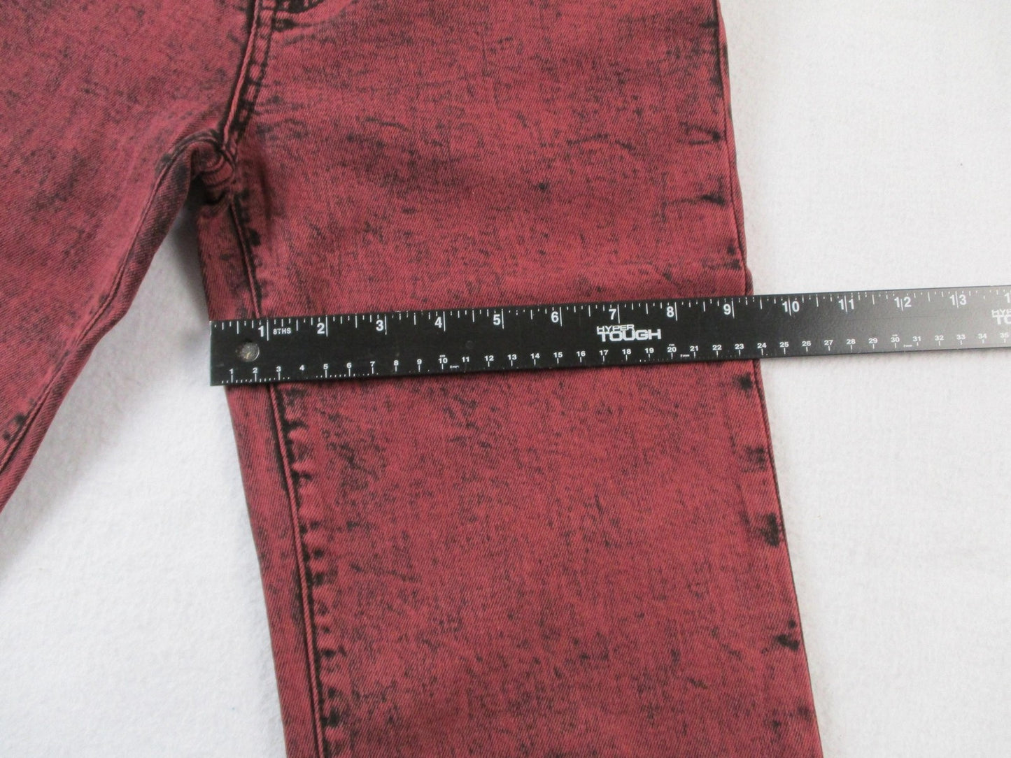 Fidelity Cali Jeans Womens 26 Red Lipstick High Rise Straight Acid Wash 14449