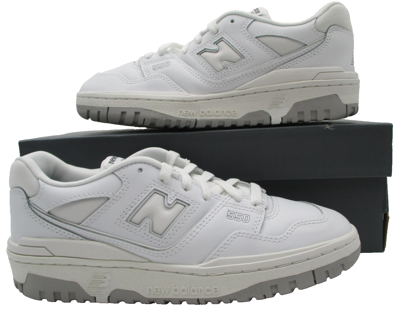 New Balance 550 RG3 Shoes Boys Size 7 White White Basketball GSB550PB Sneakers0