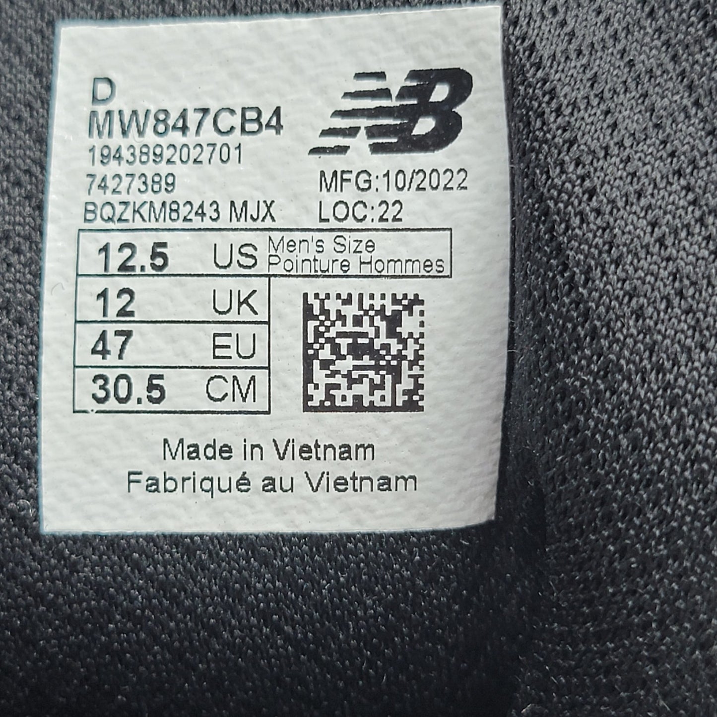 New Balance 847 v4 Black Men 12.5 MW847CB4 Walking Shoes VGC NOT WIDE (1E2)5