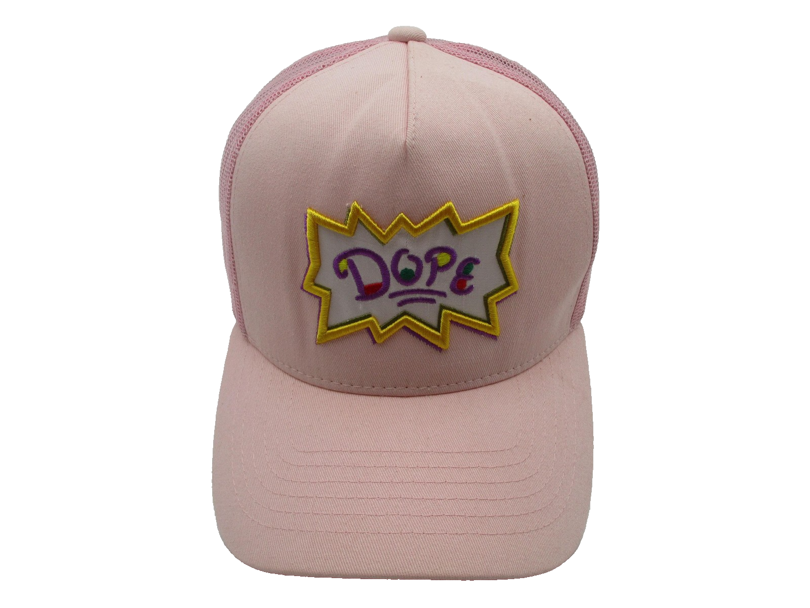 Mu:ka Dope Hat Cap Snap Back Pink Mesh Trucker Embroidered Comic One Size Mens5
