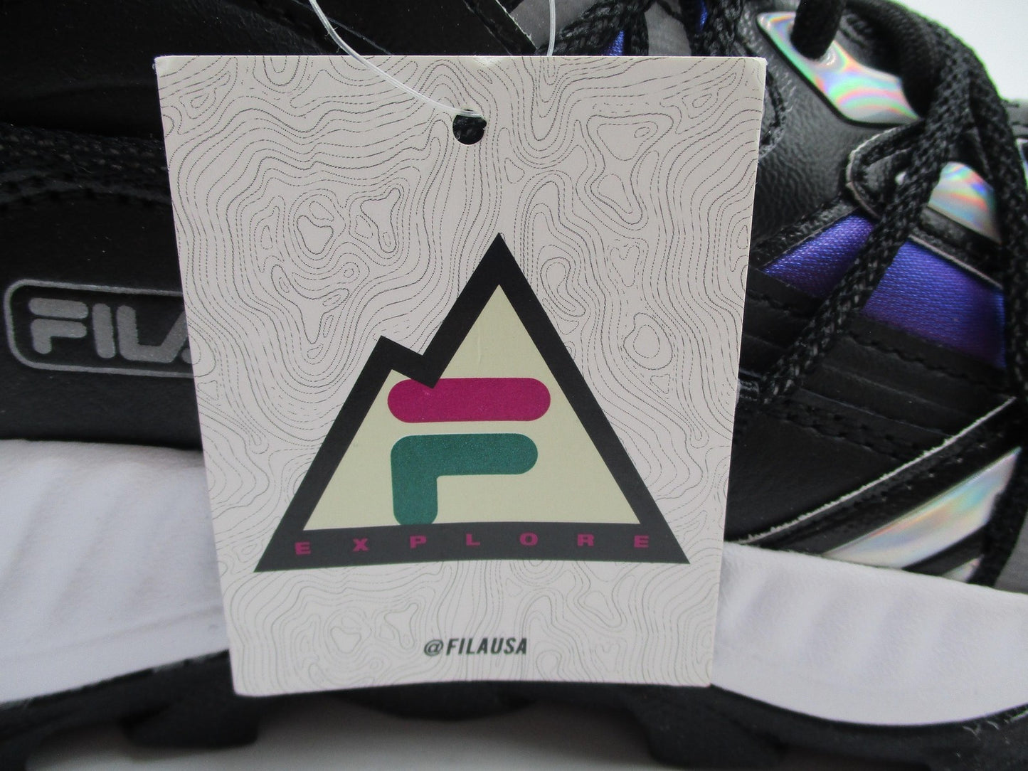 Fila Explore Energized Shoes Mens Size 8.5 Black Purple Trail Sneakers (1B8)6