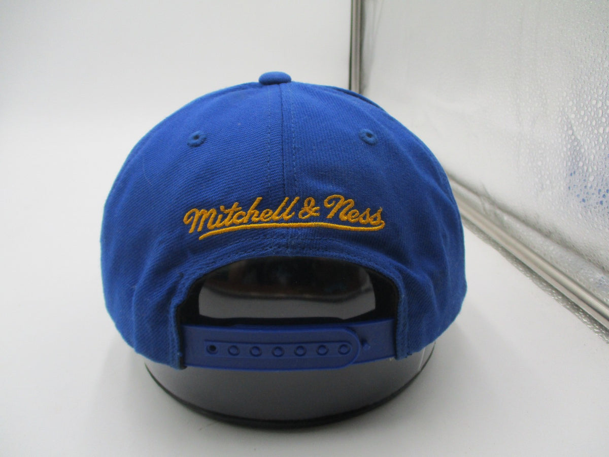 Golden State Warriors Hat Cap Snap Back One Size Blue NBA Mitchell Ness6