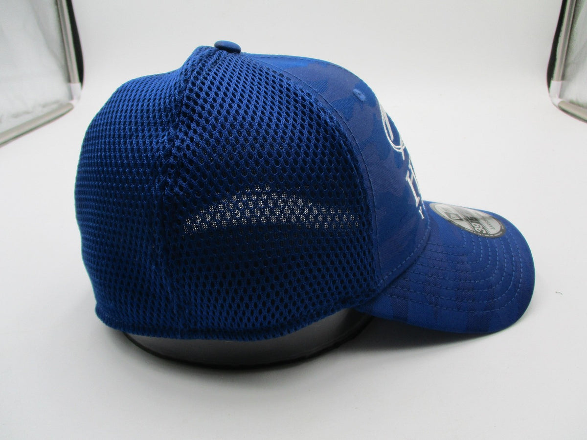 New Era HMY Yachts Hat Cap Fitted Mens L/XL Blue Mesh Camo Baseball 39THIRTY3