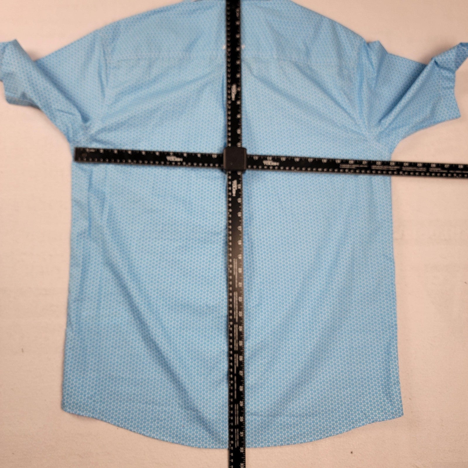Ariat Shirt Mens Med Blue Simeon Classic Fit Short Sleeve Button Up Western 9467