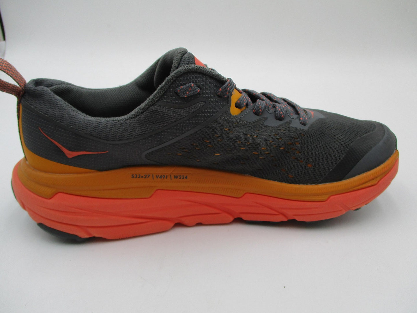 Hoka One One Challenger ATR 6 Shoes Womens Size 8.5 Gray Orange Trail 11065125