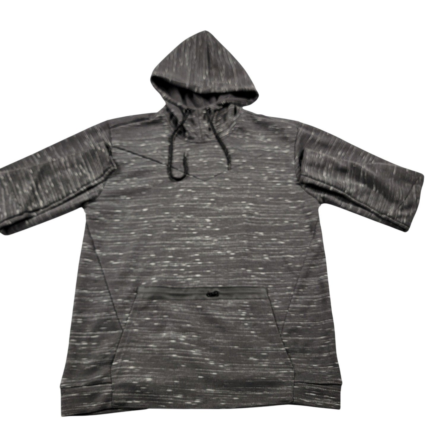 Royal Blue Long Sleeve Hoodie Mens Medium Gray Athletic Pullover Streetwear 7030