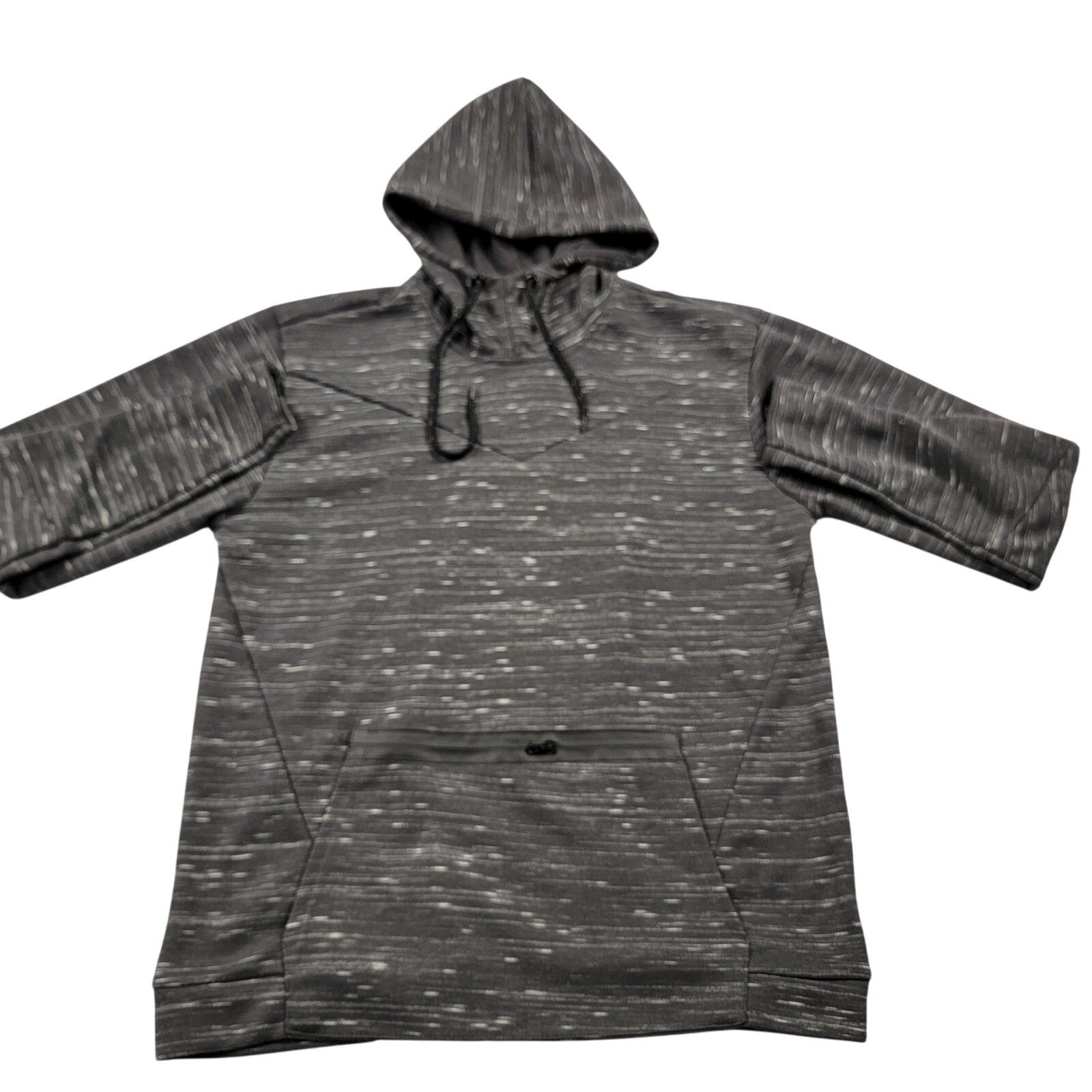 Royal Blue Long Sleeve Hoodie Mens Medium Gray Athletic Pullover Streetwear 7030