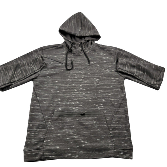 Royal Blue Long Sleeve Hoodie Mens Medium Gray Athletic Pullover Streetwear 7030