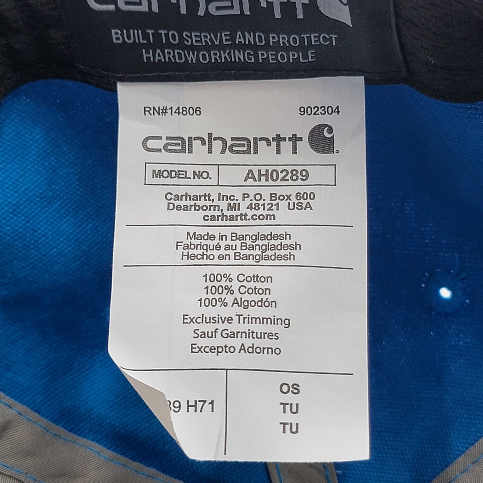 New Carhartt Odessa Hat Canvas Cap AH0289-M Sky Blue Brand New 5