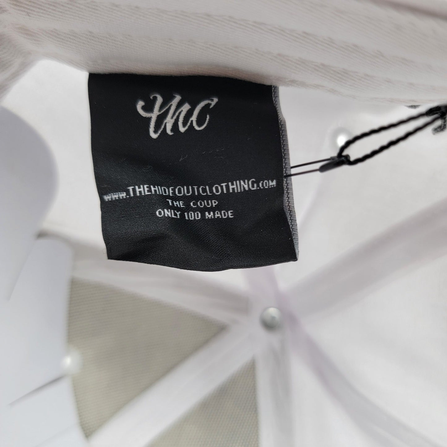 THC The Hideout Clothing Blank Letters Dad Cap White/Flamingo Pink 1 of 1003