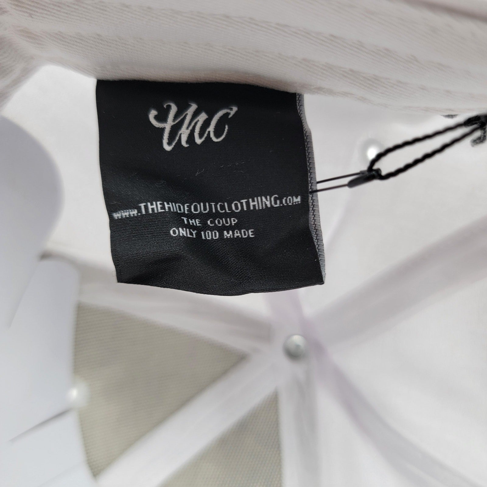 THC The Hideout Clothing Blank Letters Dad Cap White/Flamingo Pink 1 of 1003