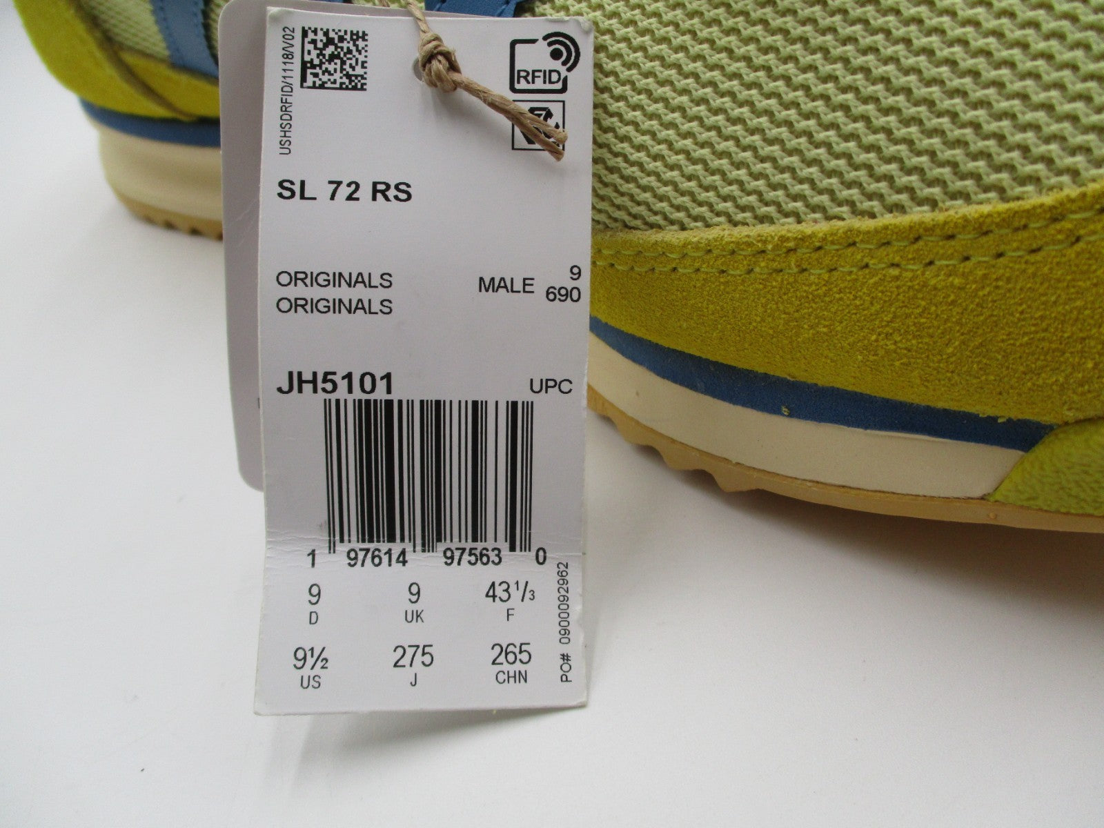 Adidas Originals SL 72 RS JH5101 Men’s Size 9.5 'PURE SULFUR FOCUS BLUE' (1C8)11