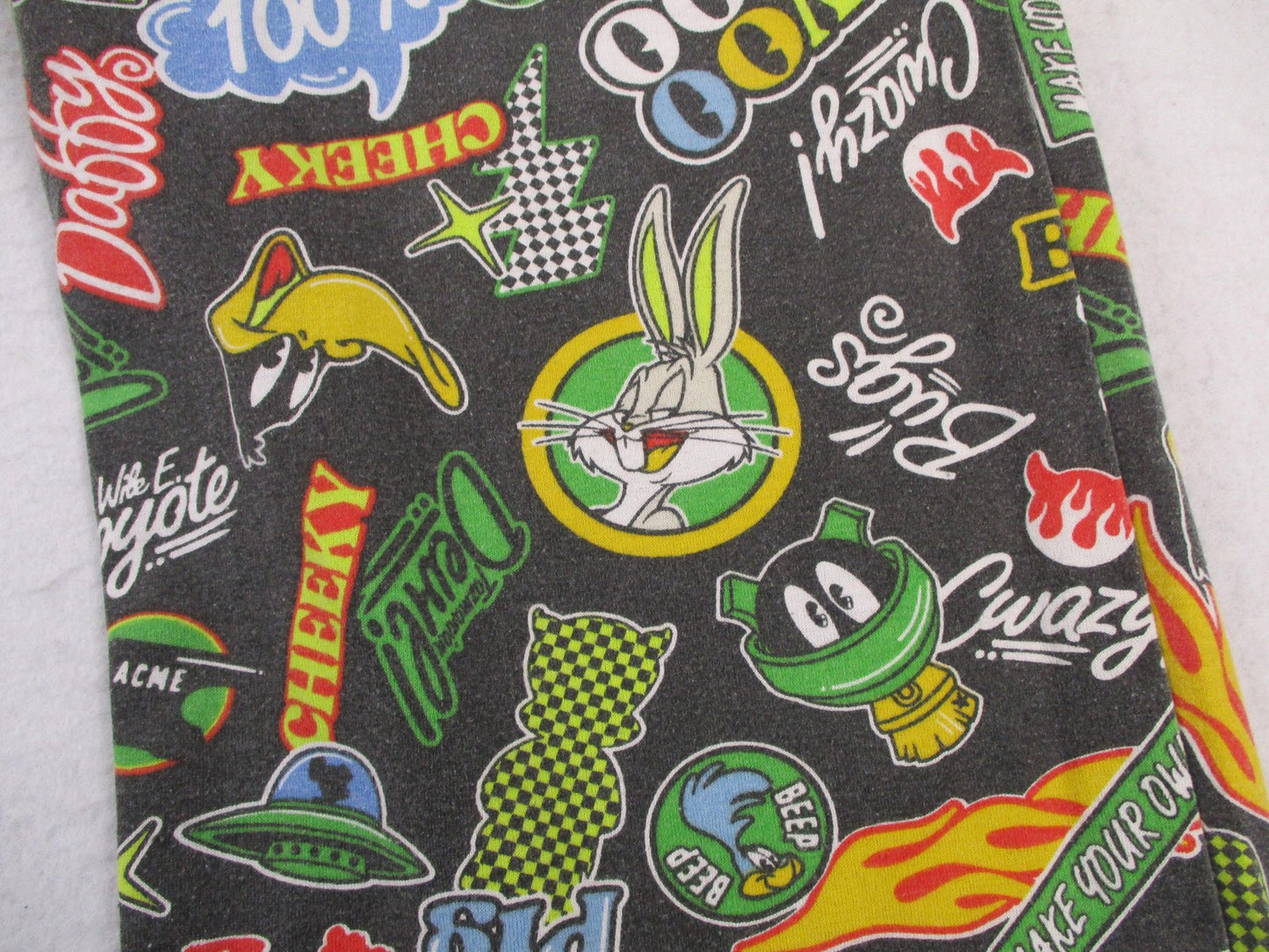 Looney Tunes Pajama Pants Mens Large Black Cartoon Characters Graphic Sleep4