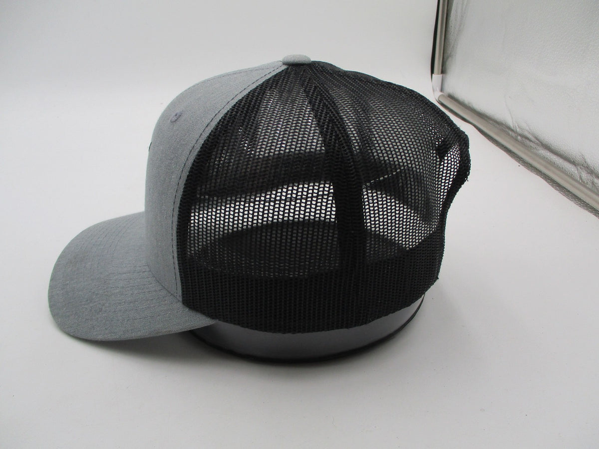 PNW Yupoong Hat Cap Snap Back Mens One Size Gray Black Trucker Mesh Embroidered4