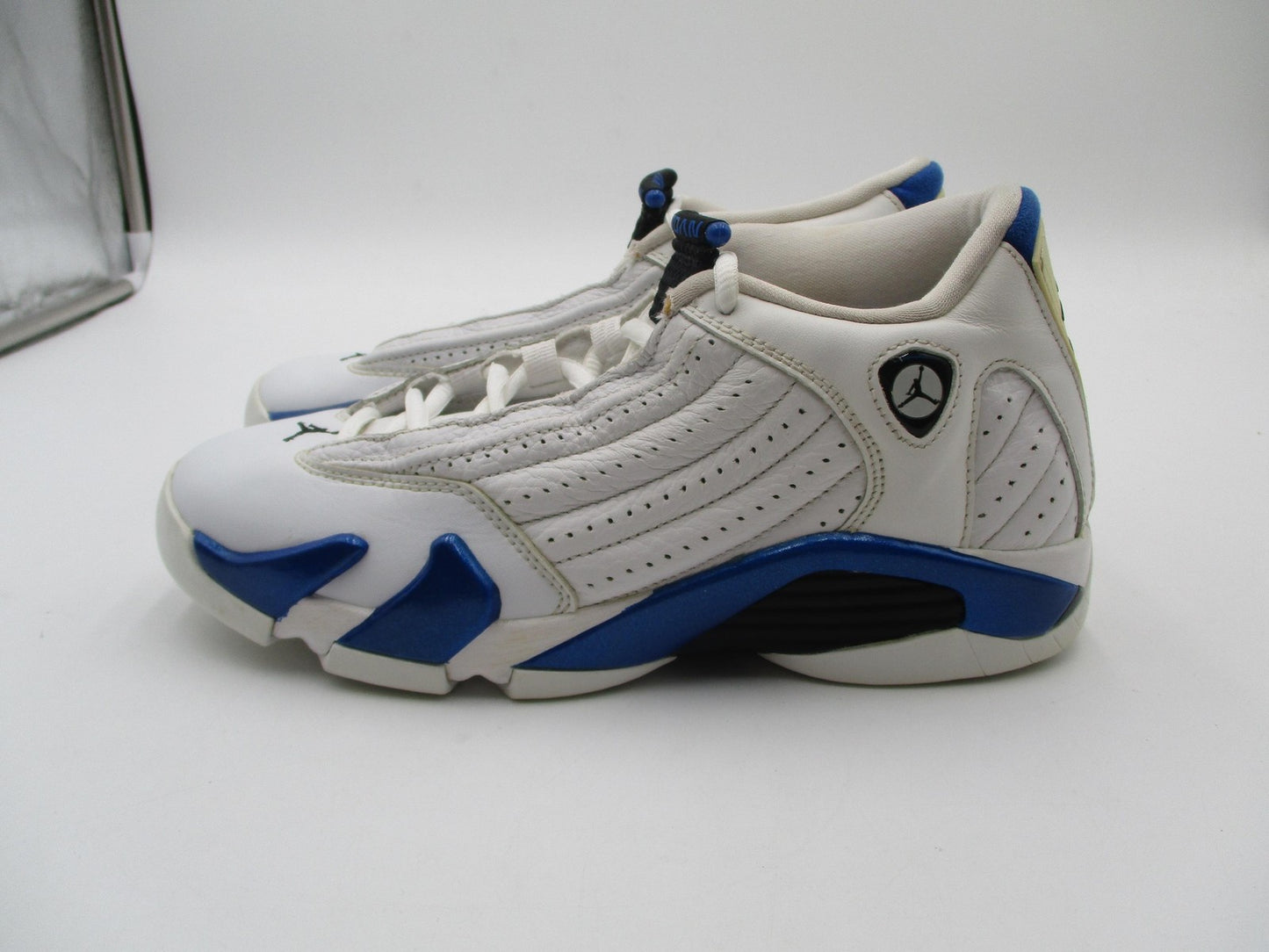 Jordan Air Jordan 14 Retro Shoes Youth Size 5.5Y White Blue Sneakers 487524-1044