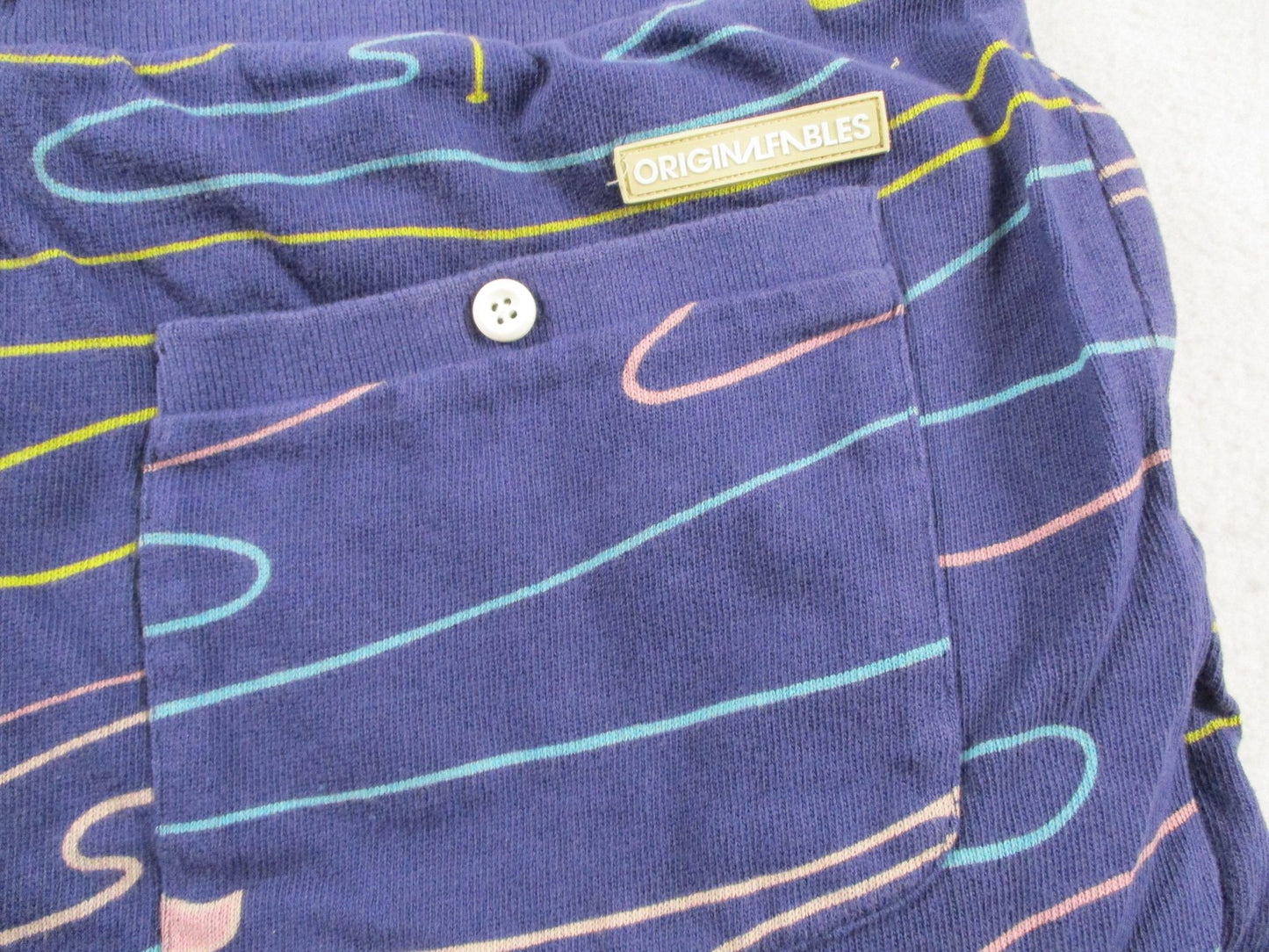 Original Fables Sweatsuit Set Mens XL Blue Golf Cart Flag Graphic Polo Shorts18