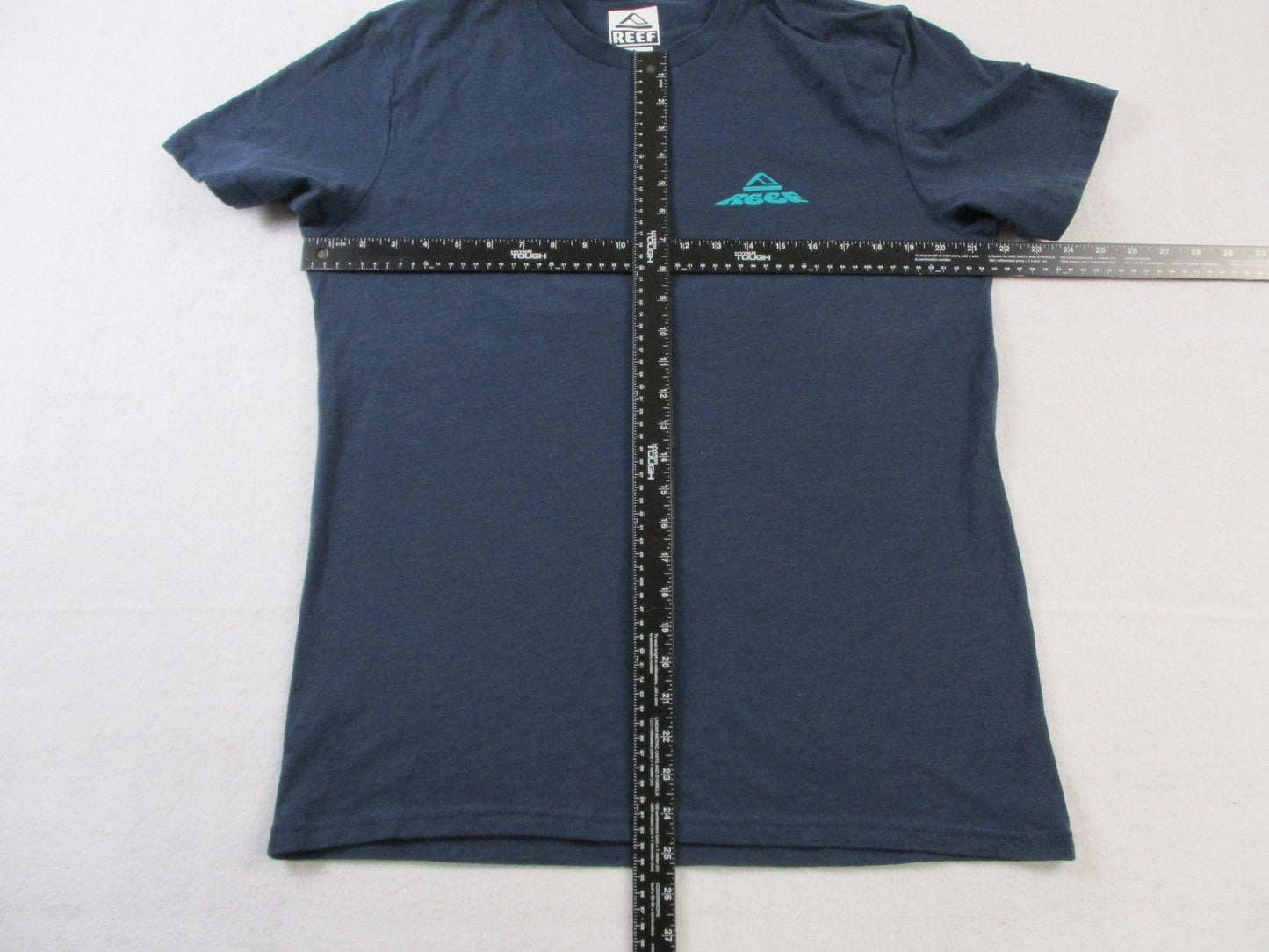Reef Shirt Mens Large Blue Skeleton Flamingo Float Graphic Beach Surf Tee 15924