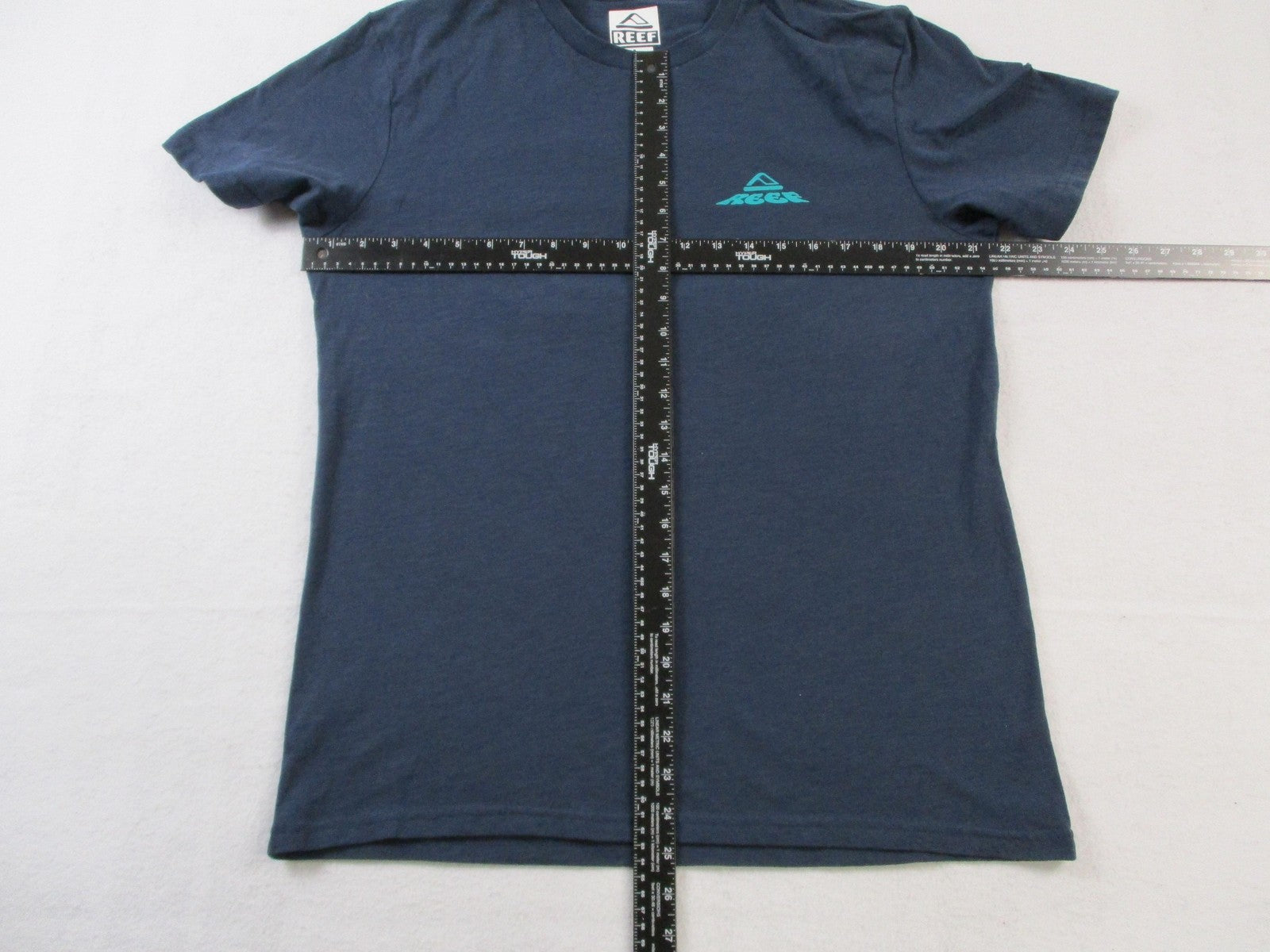 Reef Shirt Mens Large Blue Skeleton Flamingo Float Graphic Beach Surf Tee 15924