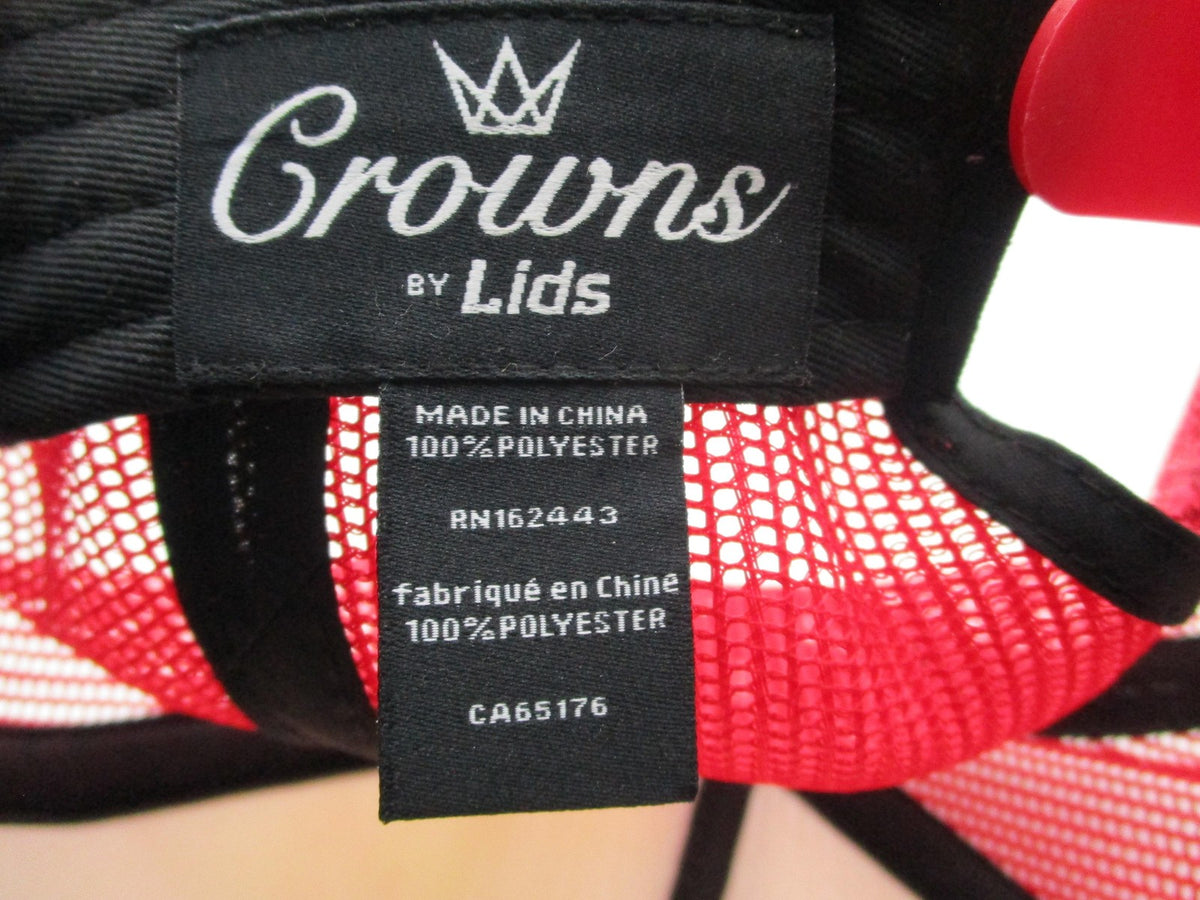 Crowns By Lids Hat Cap Snap Back Mens One Size Red Rich Broke Boy Trucker Mesh10