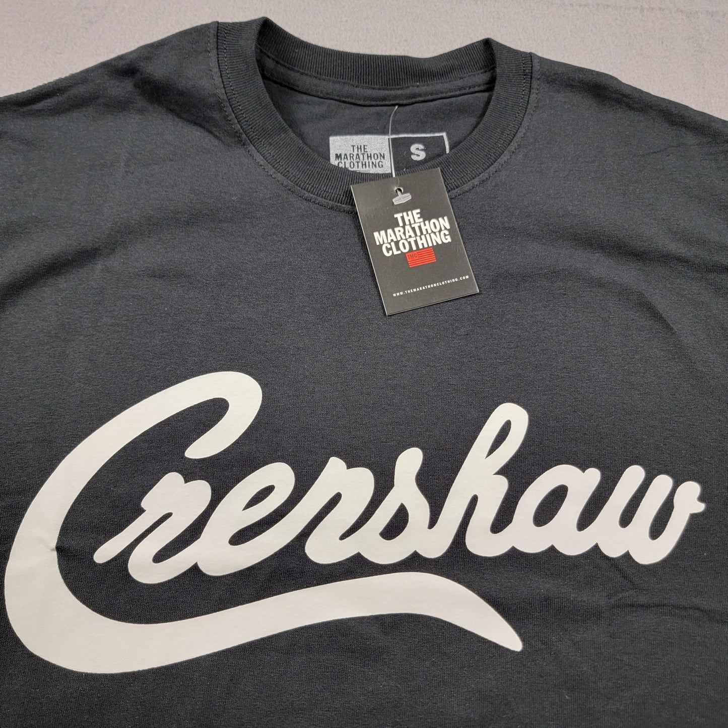 The Marathon Clothing Crenshaw Shirt Mens Small Black Graphic Tee TMC Crewneck2
