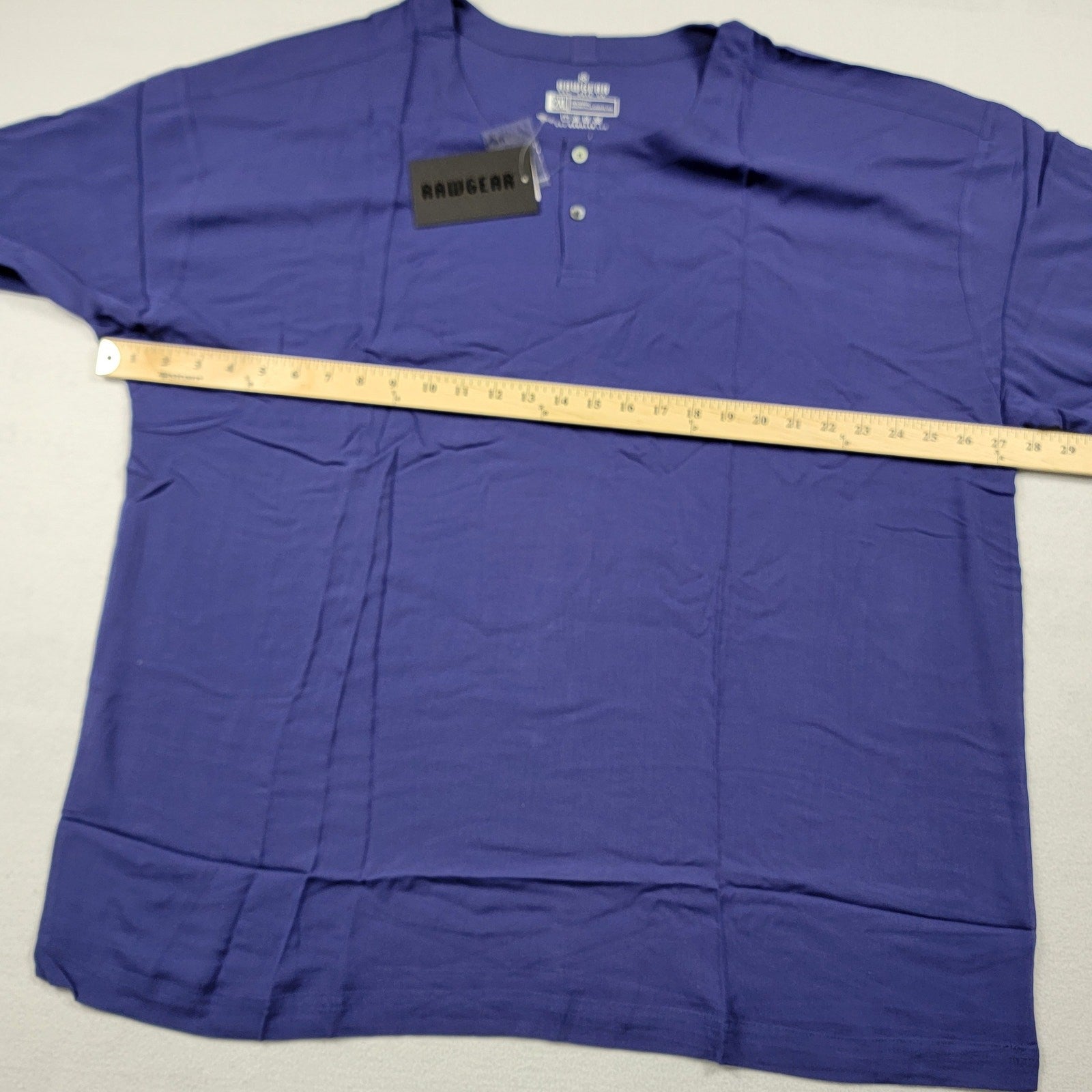 RawGear Sleep Raw Henley Navy 2XL Rayon Shirt NWT (Men’s Oversize)3