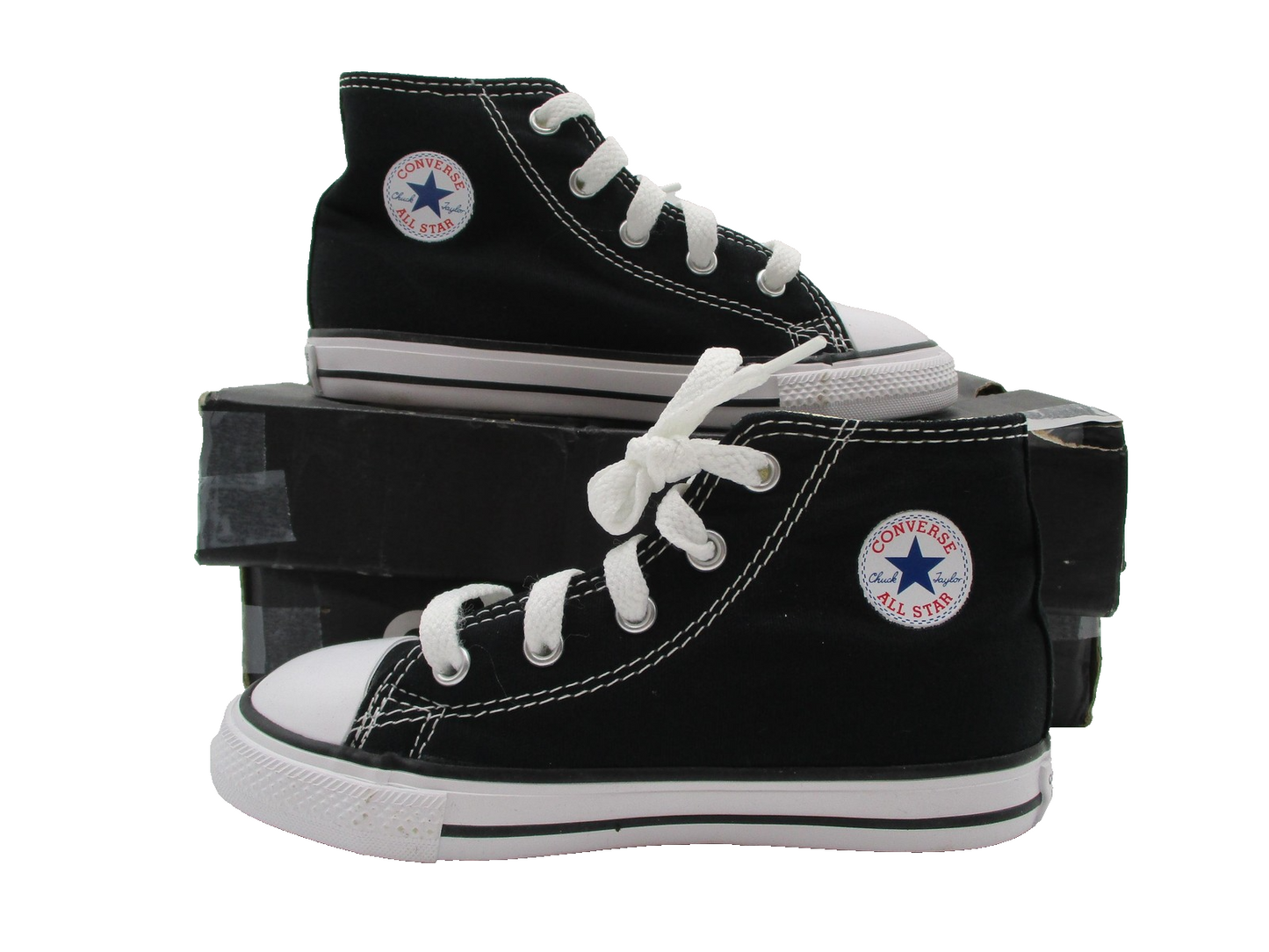 Converse Chuck Taylor All Star Hi Shoes Infant Size 10 Black Sneakers 7J2311