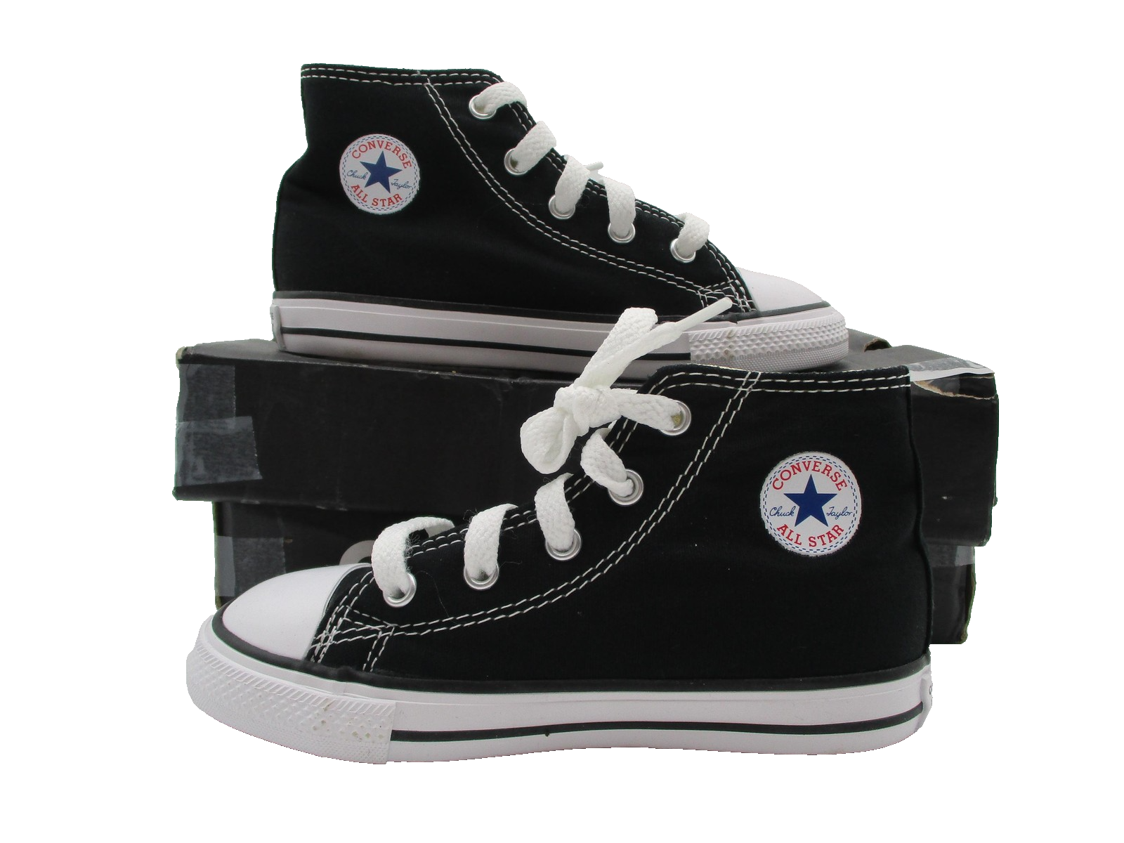 Converse Chuck Taylor All Star Hi Shoes Infant Size 10 Black Sneakers 7J2311