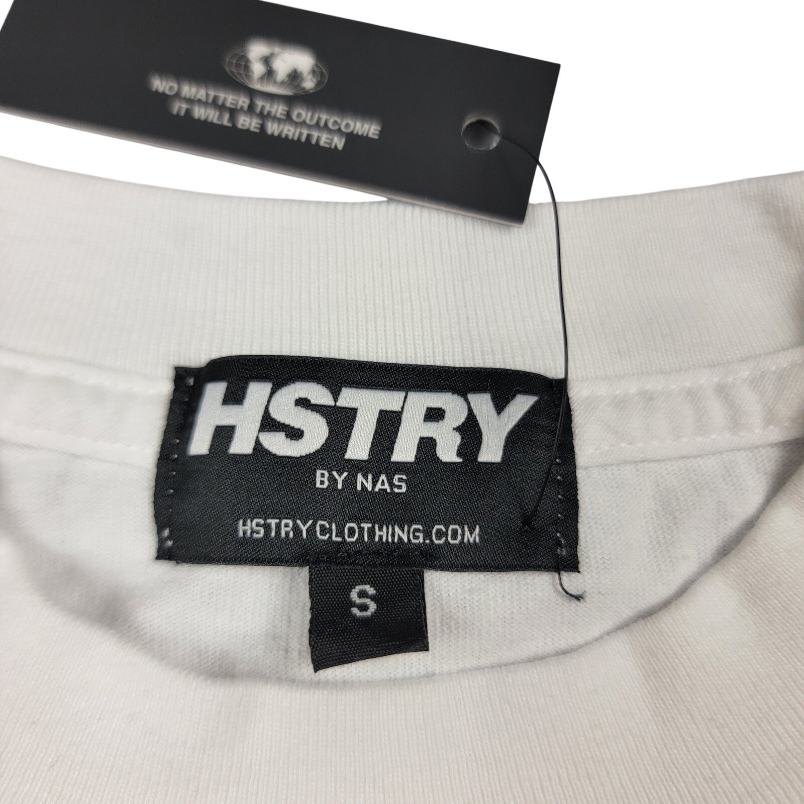 HSTRY by Nas Elvis Rhinestone Graphic Tee White Small NWT Hip Hop Streetwear 7502