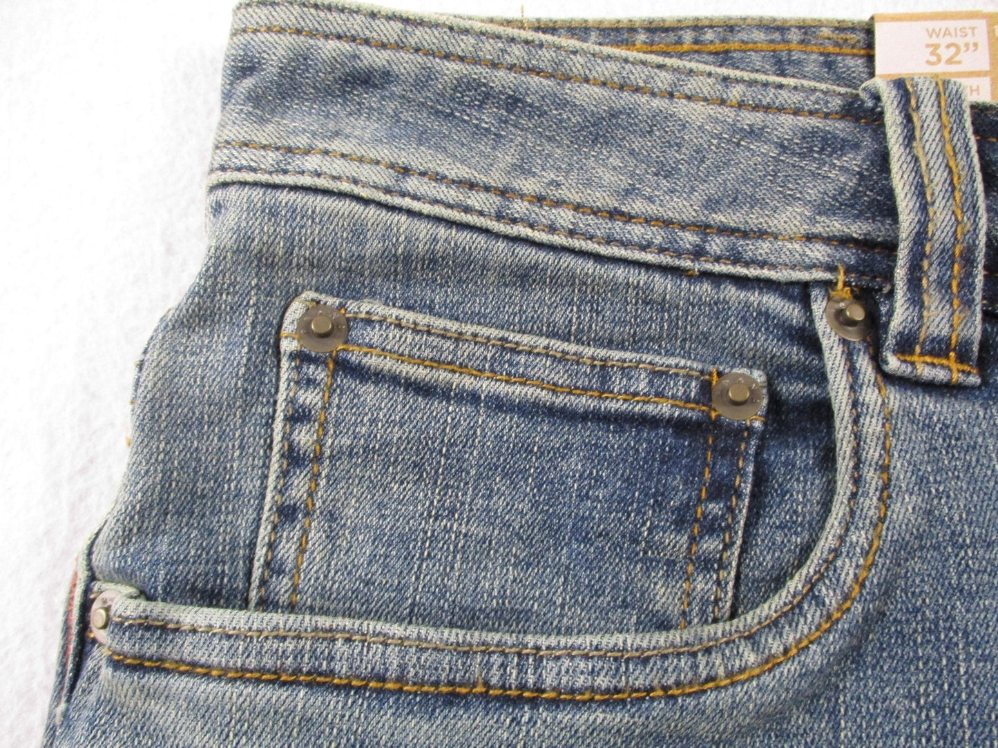 PrAna Axiom Jeans Mens 32x32 Blue Antique Stone Wash Straight Stretch Denim13