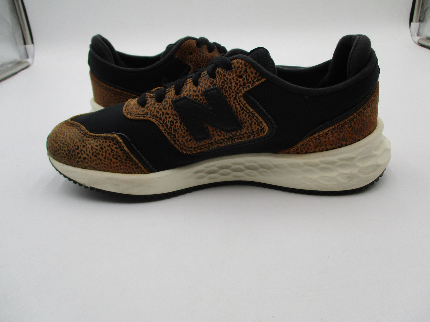 New Balance X-70 Shoes Womens Size 7 Brown Animal Fresh Foam Sneakers WSX70THD8