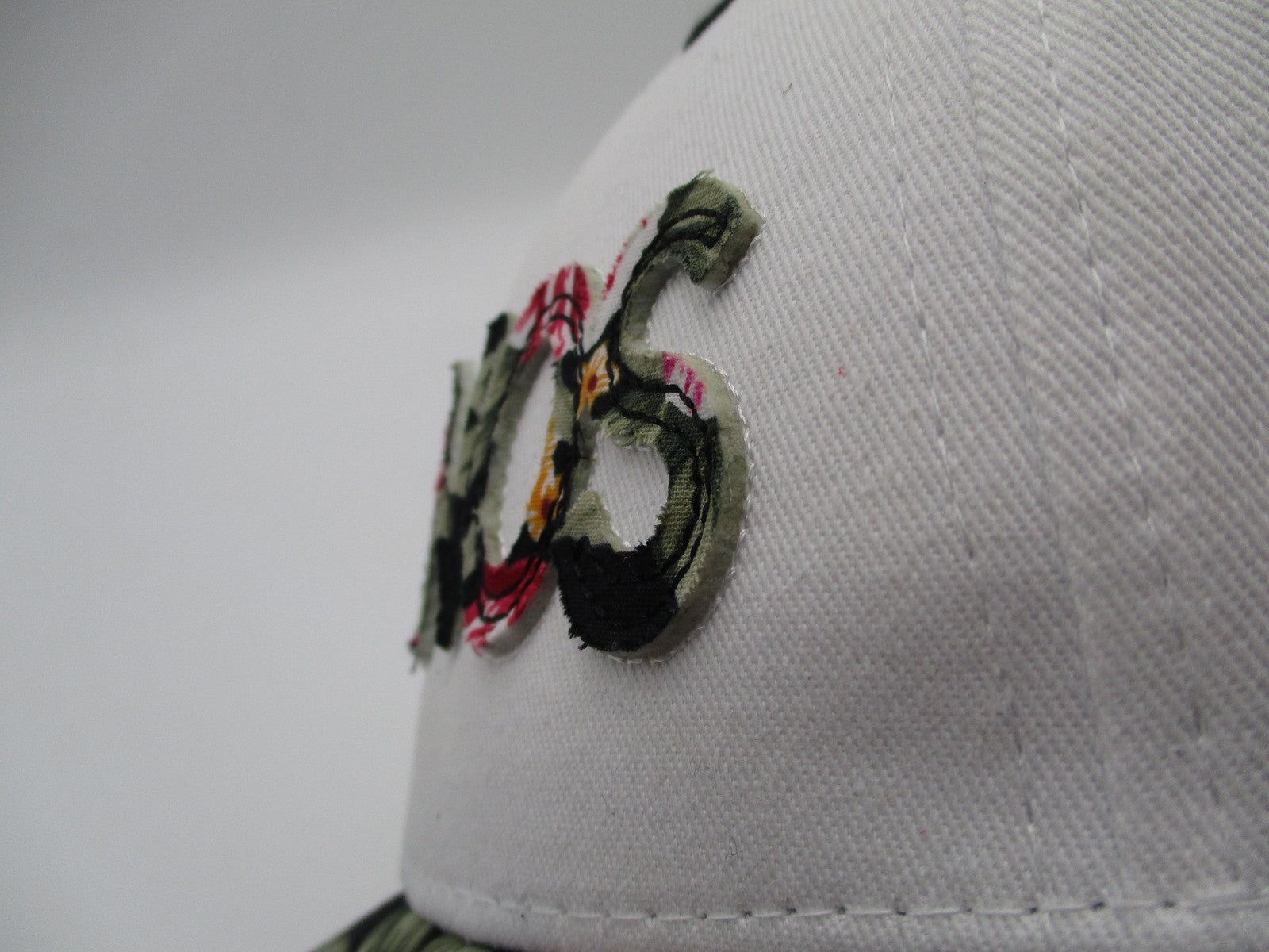 Mykonos Hat Cap Strap Back Mens One Size Floral Brim White Twill Karfil Greece4