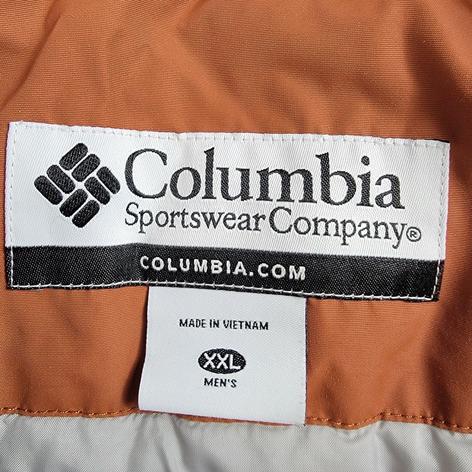 Columbia Men’s XXL Brown Gray Winter Ski Jacket Full Zip Nylon Insulated Coat3