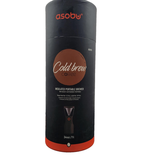 Asobu Cold Brew Coffee Maker Insulated Portable Brewer 34oz 1L Black Carafe0