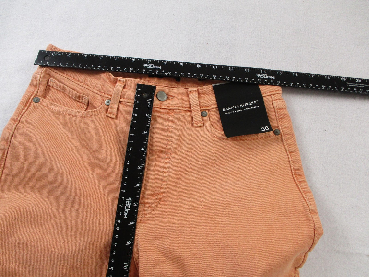 Banana Republic High Rise Slim Jeans Womens 30 Orange Ankle Length Denim 14236
