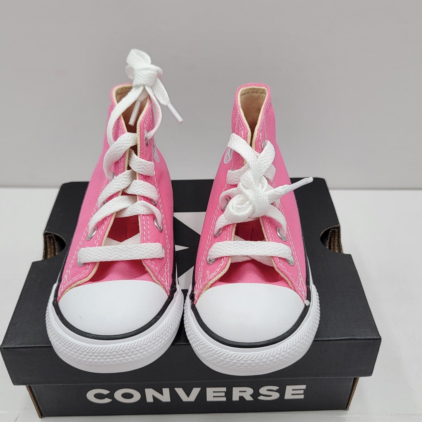 Converse All Star Shoes Infant 7 High Top Canvas Kids Toddler Girls Sneakers3