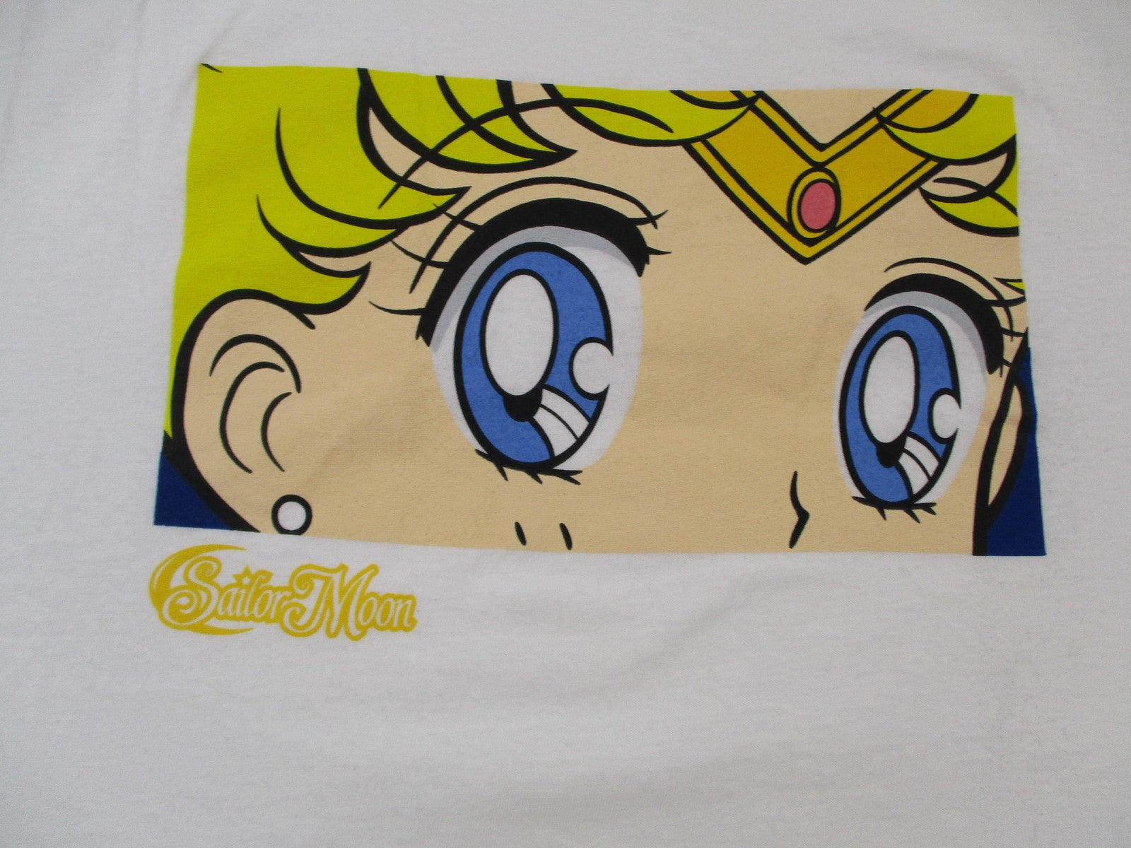 Sailor Moon Shirt Mens 2XL White Graphic Anime Cartoon Tee 100% Cotton 1352532