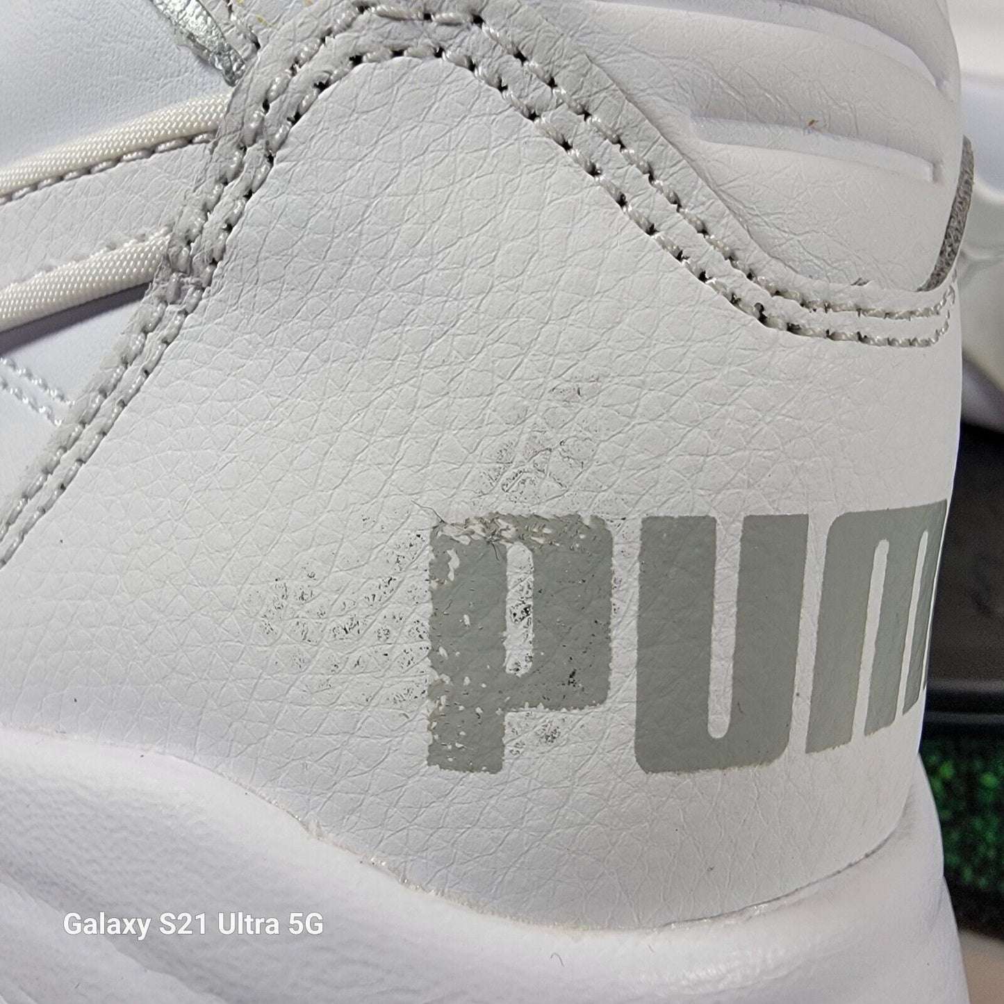 Puma Mens Sz 10.5 Rb Playoff Lace Up Mens Sneakers Shoes Casual White