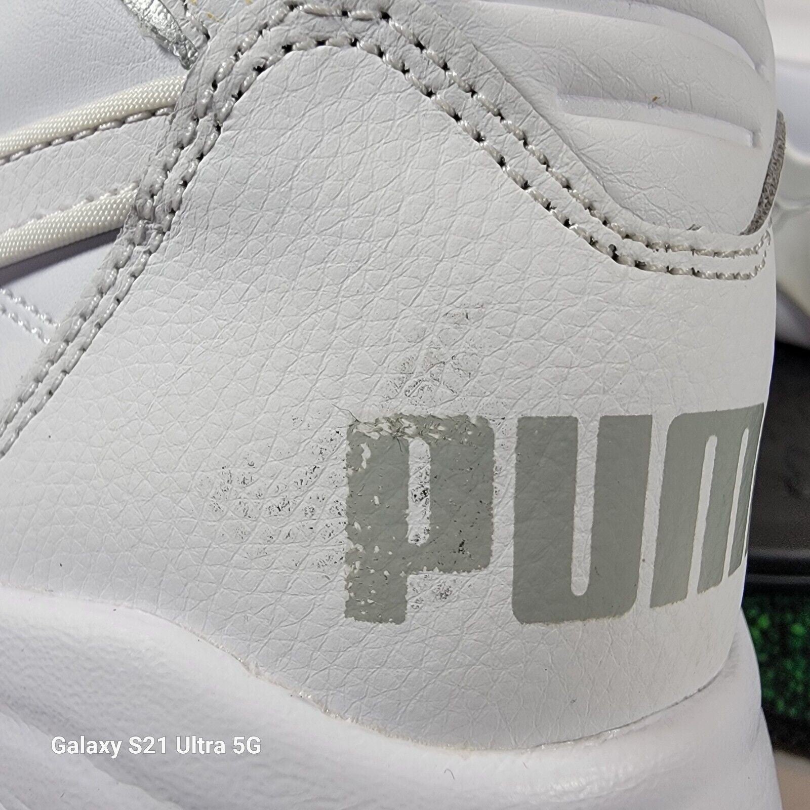Puma Mens Sz 10.5 Rb Playoff Lace Up Mens Sneakers Shoes Casual White