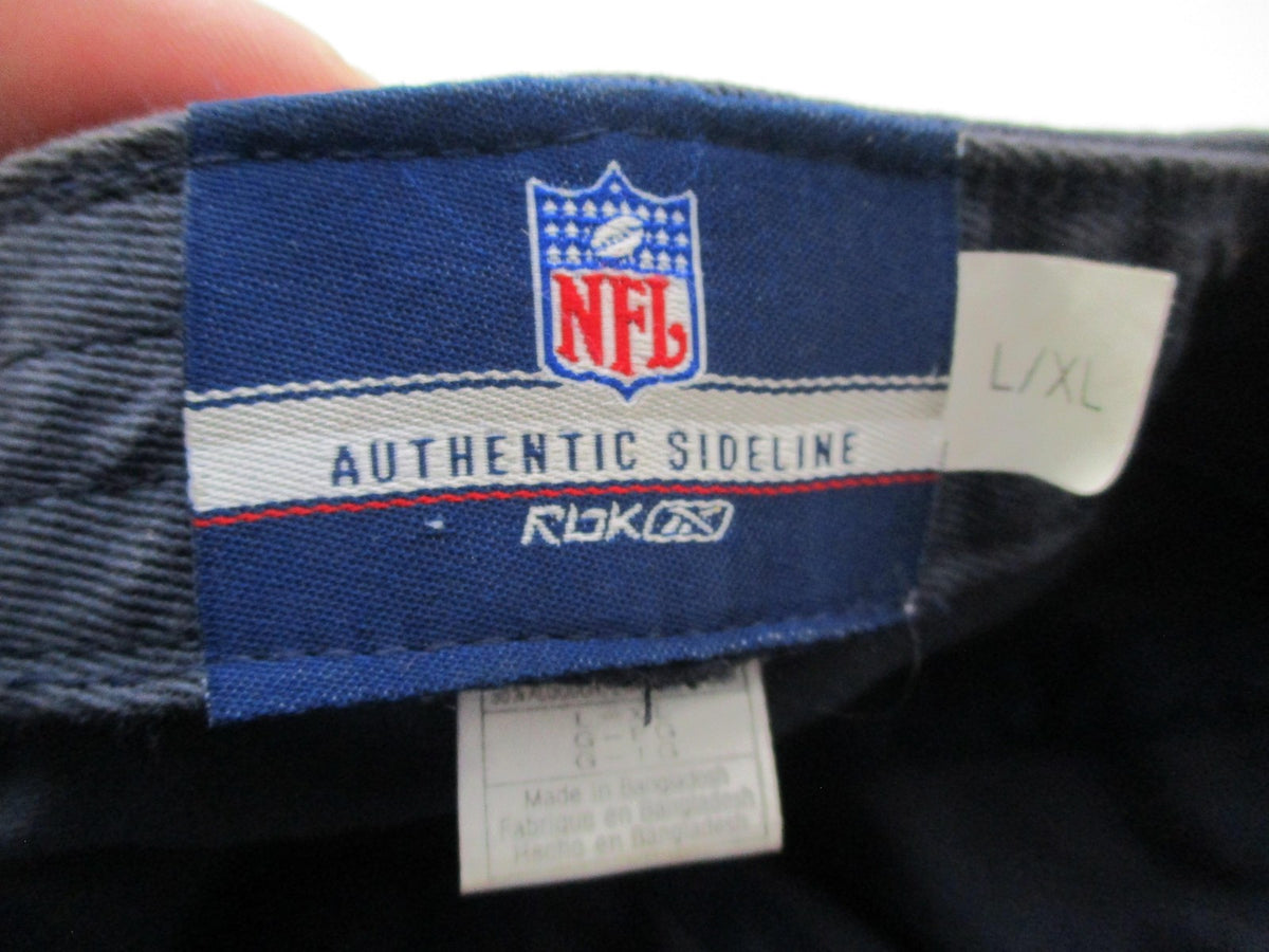 Denver Broncos Hat Cap Fitted Mens L/XL Blue NFL Football Reebok Sideline10