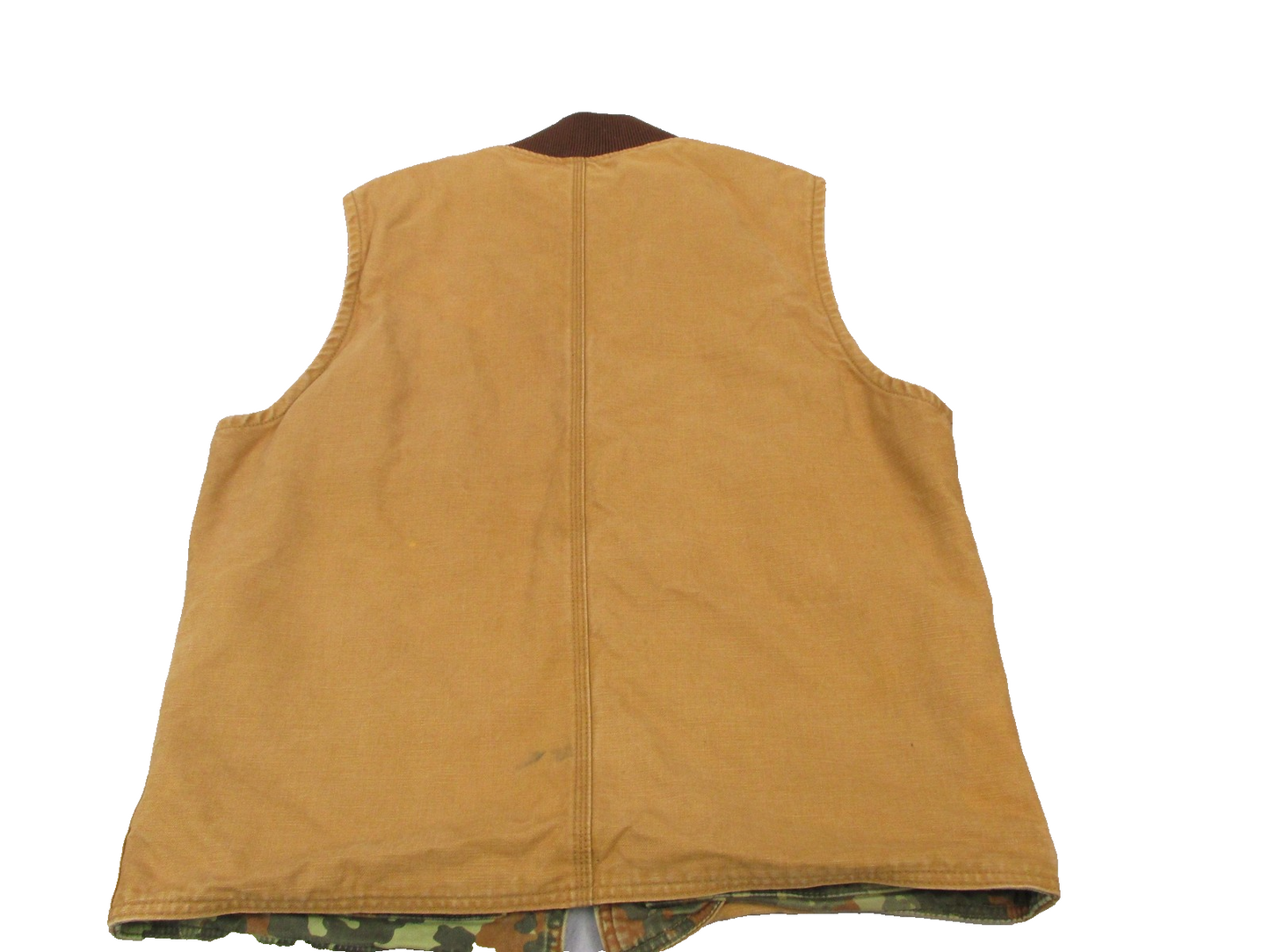 Cult of Individuality Vest Mens Medium Tan/Camo Canvas Reversible